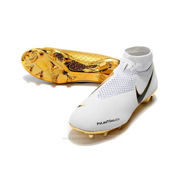 Nike Phantom Vision Elite DF FG Blanco Guld